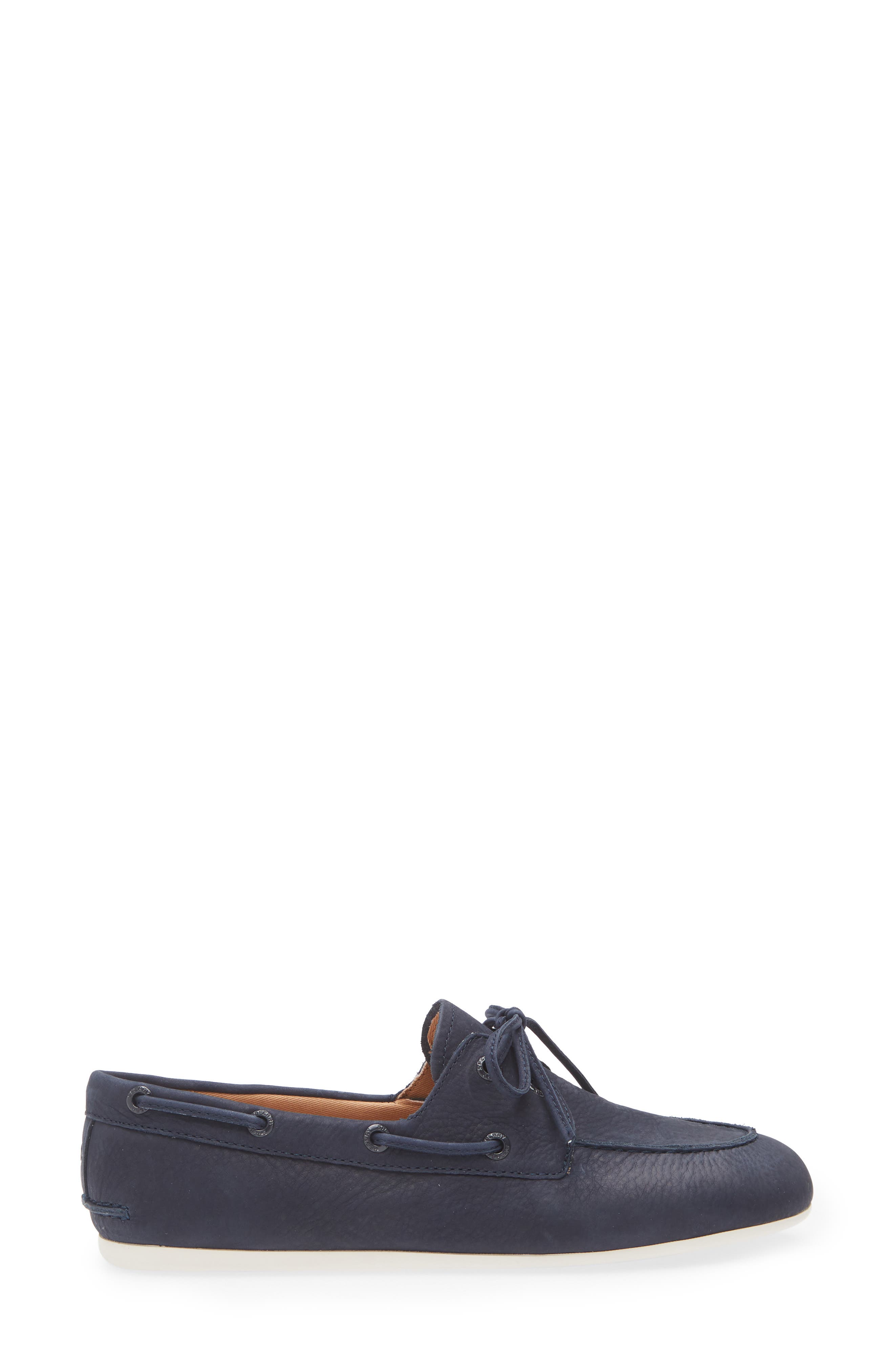 Slim Boat Shoe, Alternate, color, NAVY LEATHER SUEDE