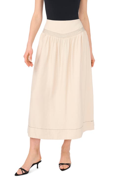 Trappunto Toke Midi Skirt