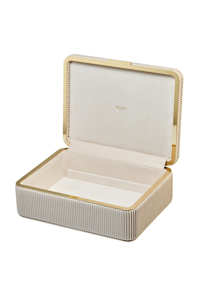 Bella Large Jewelry Box, Alternate, color, Bone