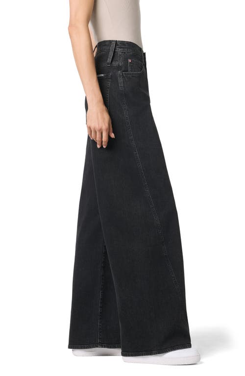 Hudson Jeans Jamie Forward Seam High Waist Wide Leg Jeans In Black