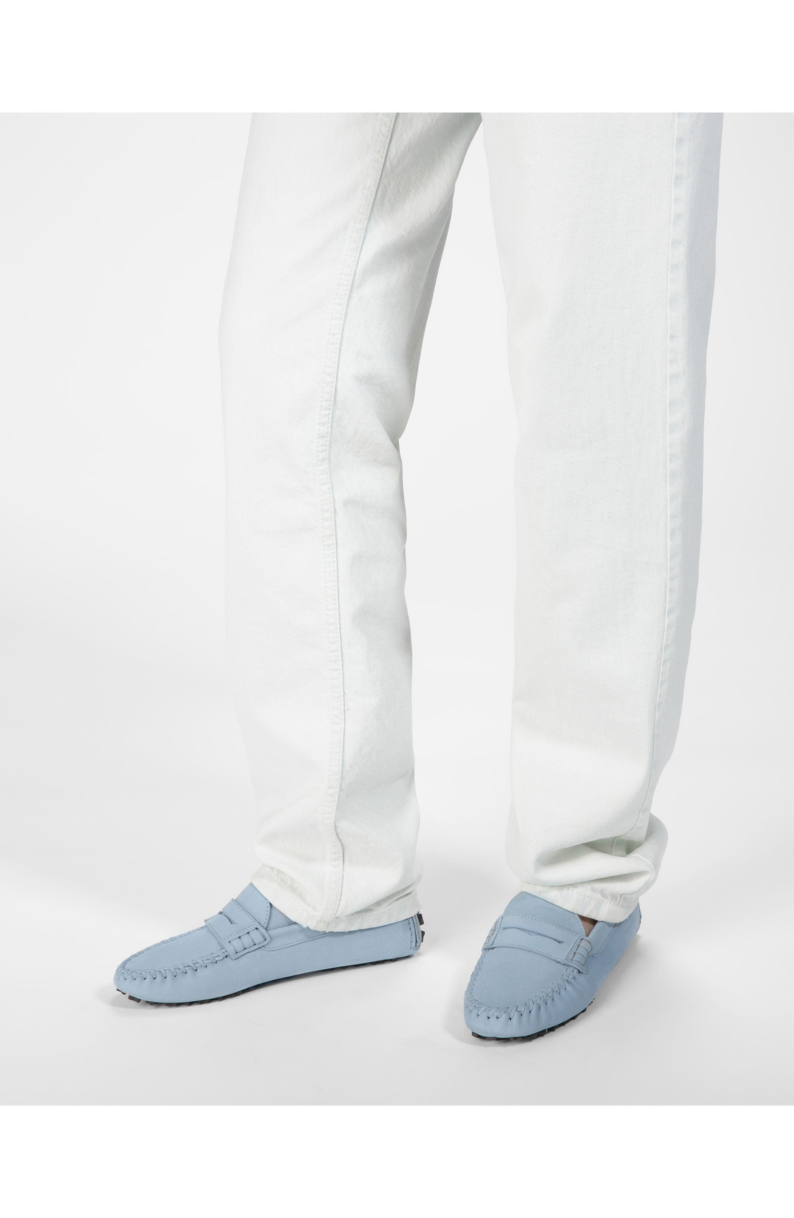 Bally Lamby Leather Drivers, Alternate, color, Blue