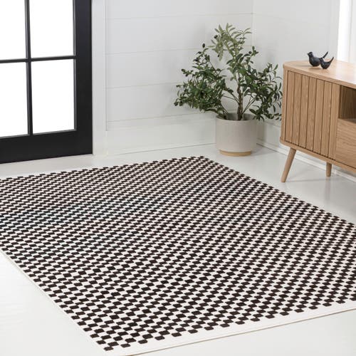 Jonathan Y Finn High-low Modern Minimalist Checkered Monotone Area Rug