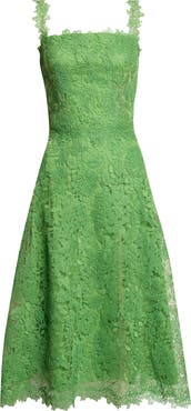 Carolina Herrera Hydrangea Lace Cocktail Dress