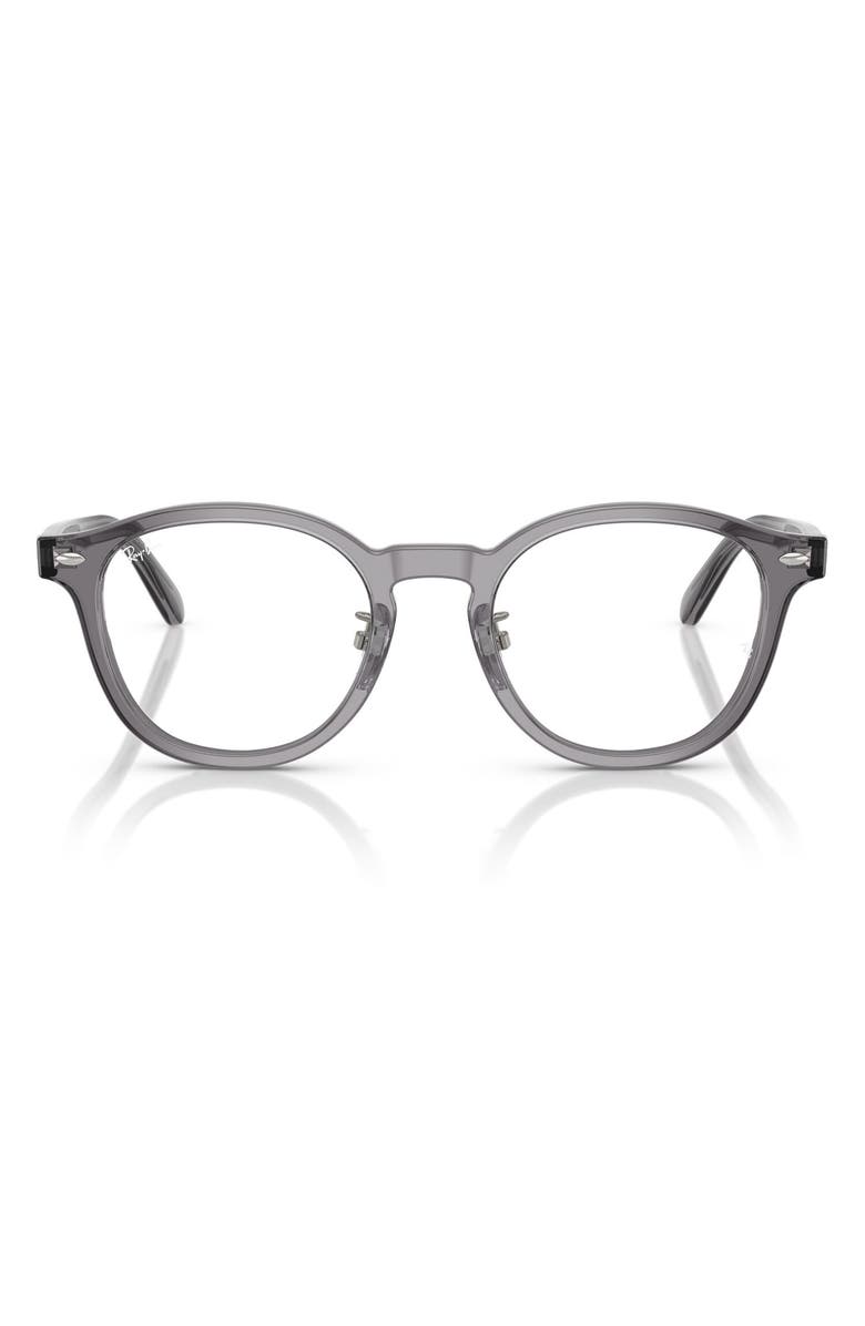 Ray-Ban 49mm Square Optical Glasses, Main, color, Grey