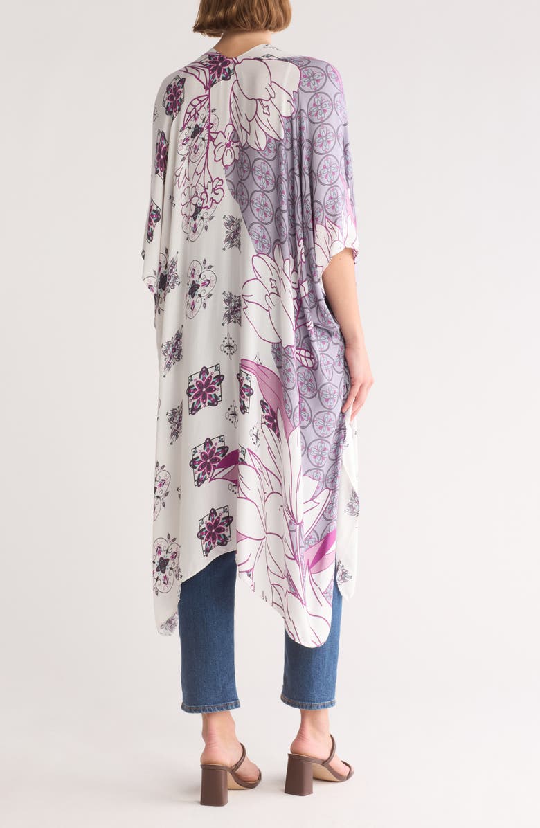 La Fiorentina Abstract Ruana, Alternate, color, Purple