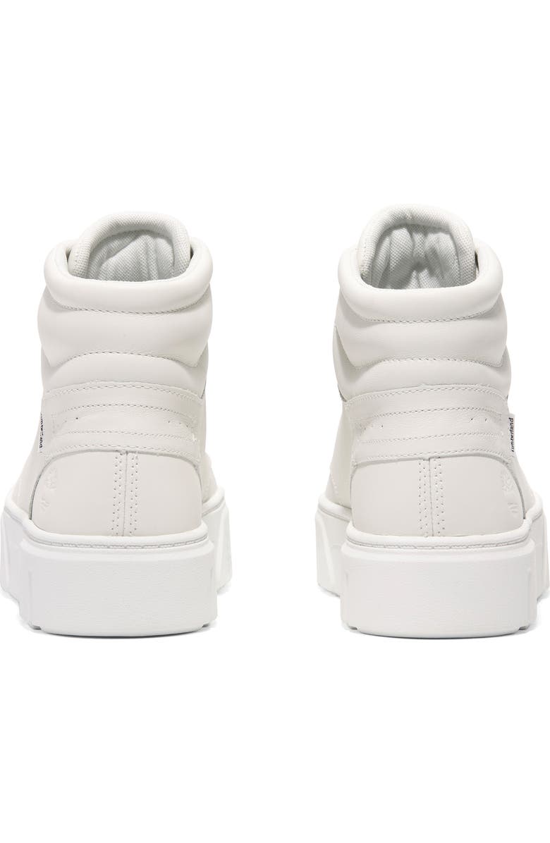 Timberland Laurel High Top Platform Sneaker, Alternate, color, White Full Grain