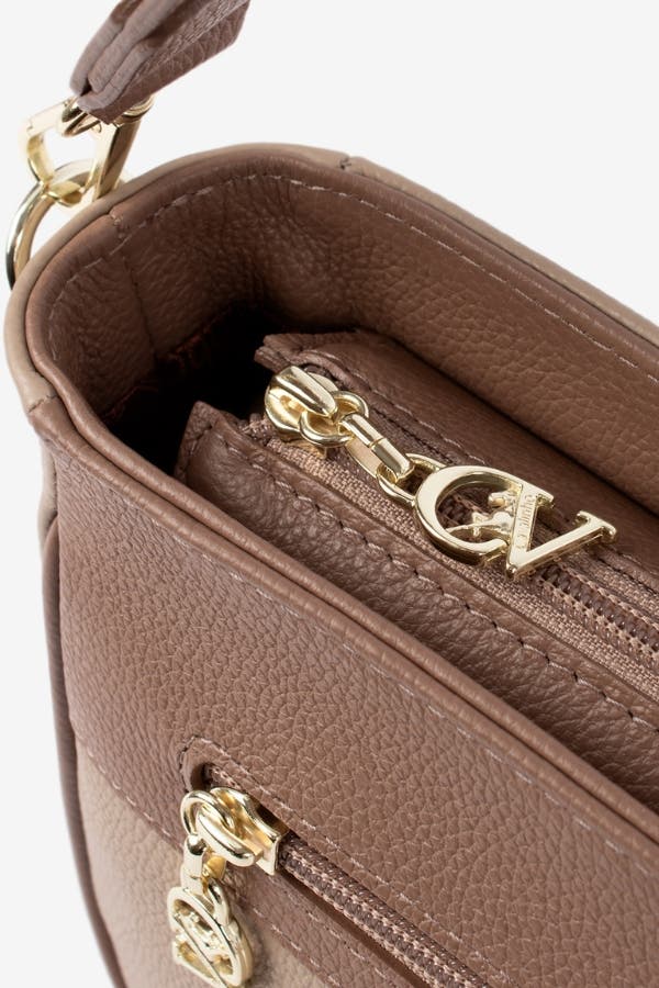 Signature CV By Cavalinho Leather Handbag 615, Alternate, color, Sand / Beige