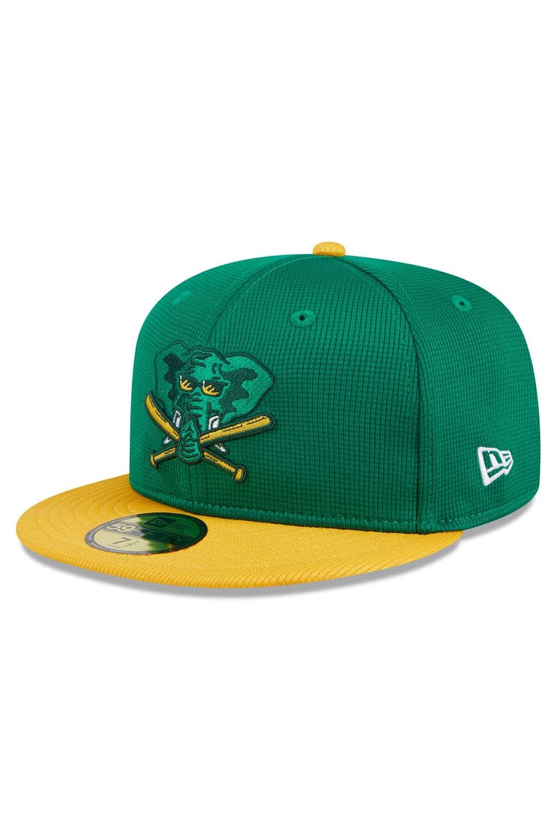 Youth New Era  Kelly Green Oakland Athletics 2024 Batting Practice 59FIFTY Fitted Hat, Main, color, Kelly Green