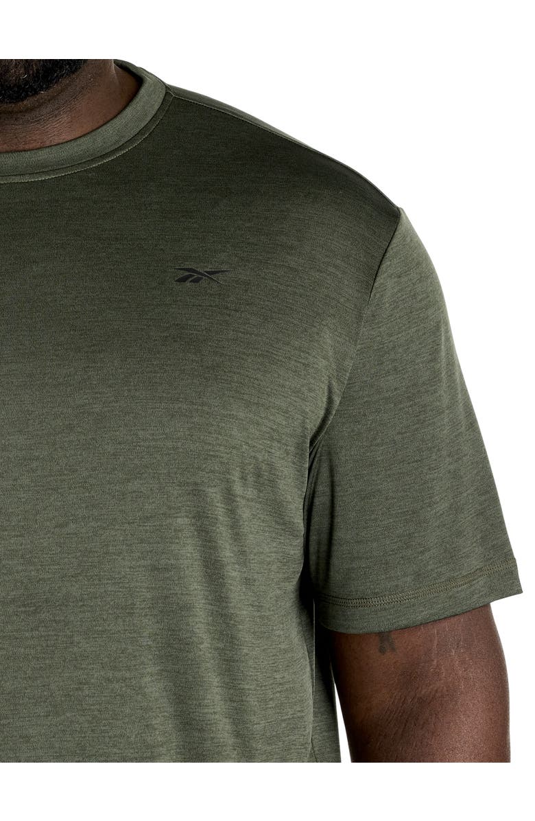 Reebok Big & Tall ID Train Melange Performance Tee, Alternate, color, Grit Green