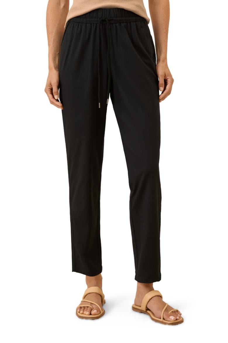 Organic Cotton Daily Twill Drawstring Pant, Alternate, color, Black