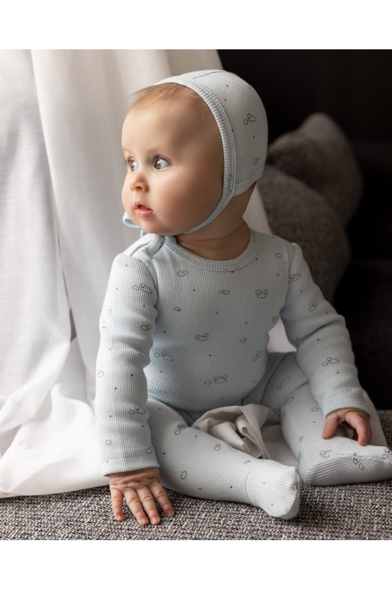 3 Piece Baby Cotton Rich Footie Set, Alternate, color, Blue