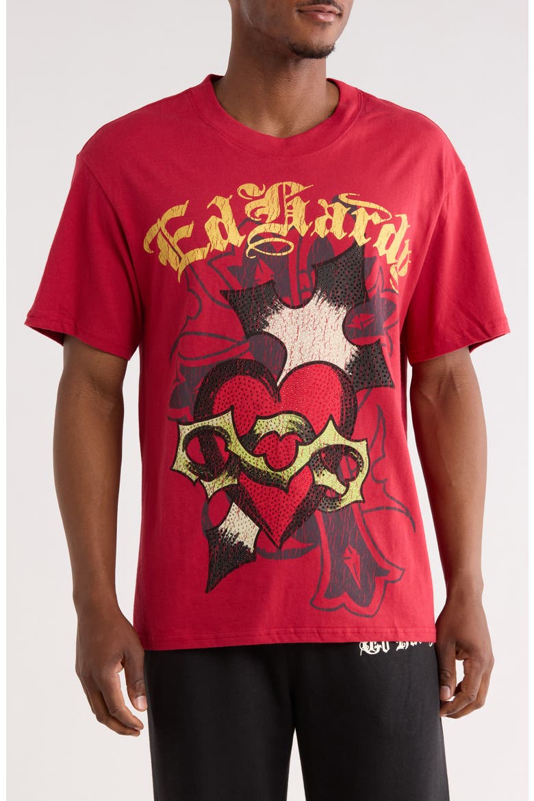 Sacred Heart Graphic T-Shirt, Main, color, RED