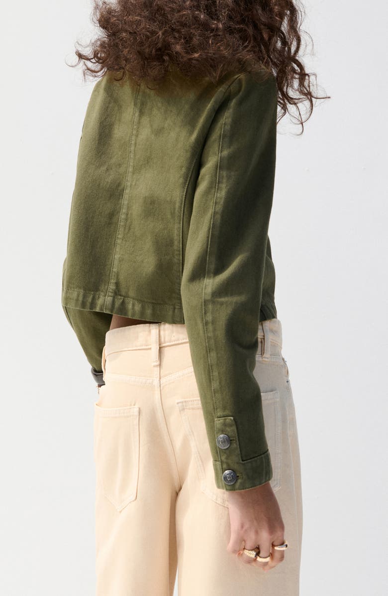 MANGO Fitted Band Collar Jacket, Alternate, color, 