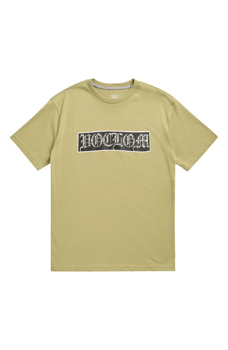 Volcom Kids' Dungeon Cotton Graphic T-Shirt, Main, color, Light Olive