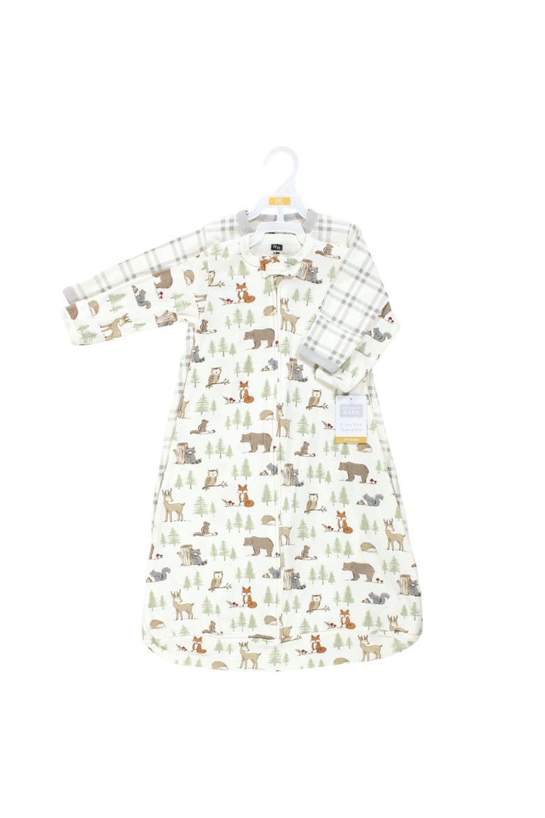 Cotton Long-Sleeve Wearable Sleeping Bag, Sack, Blanket, Alternate, color, Forest Animals
