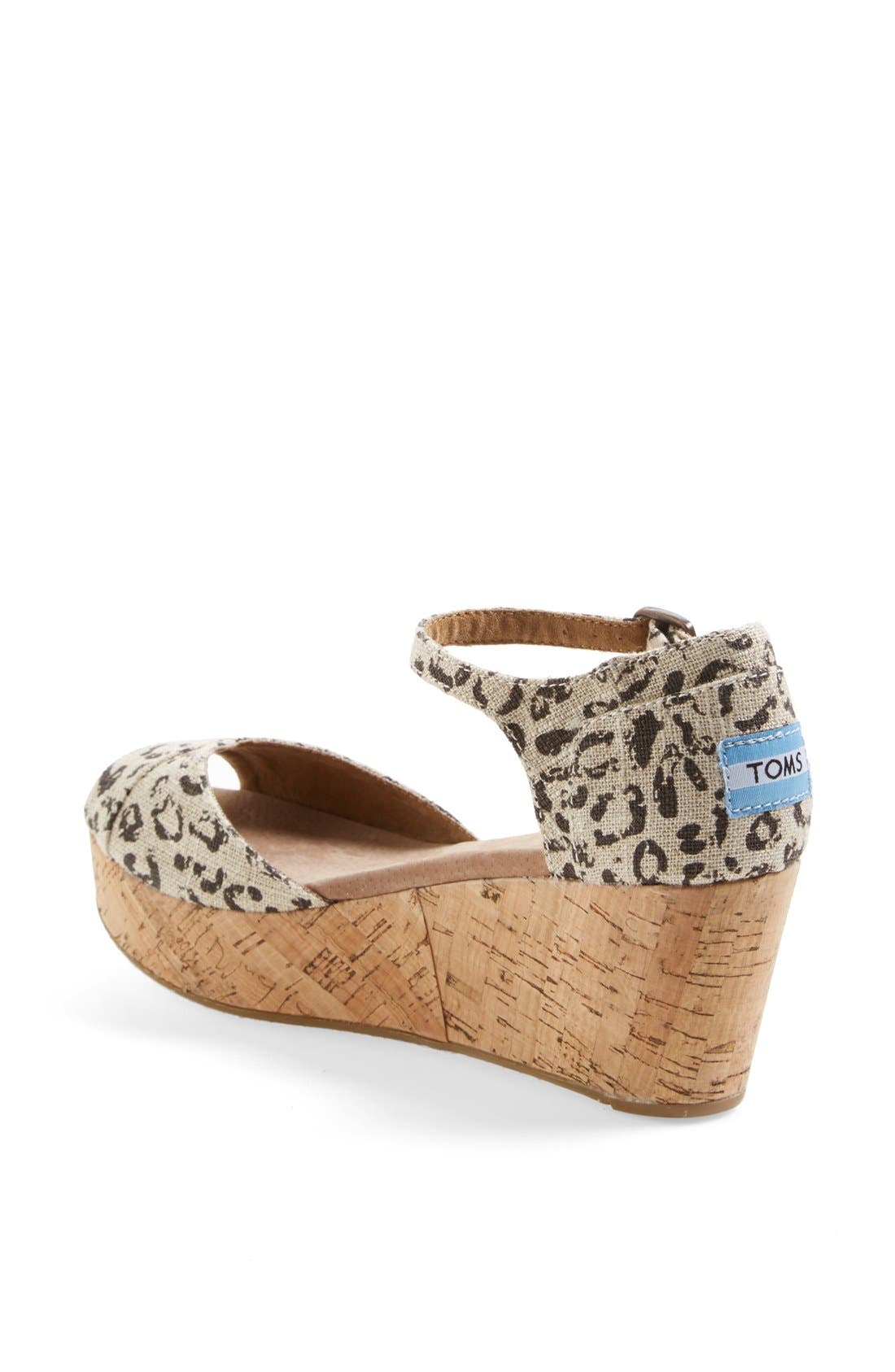 Leopard Print Platform Wedge, Alternate, color, LEOPARD