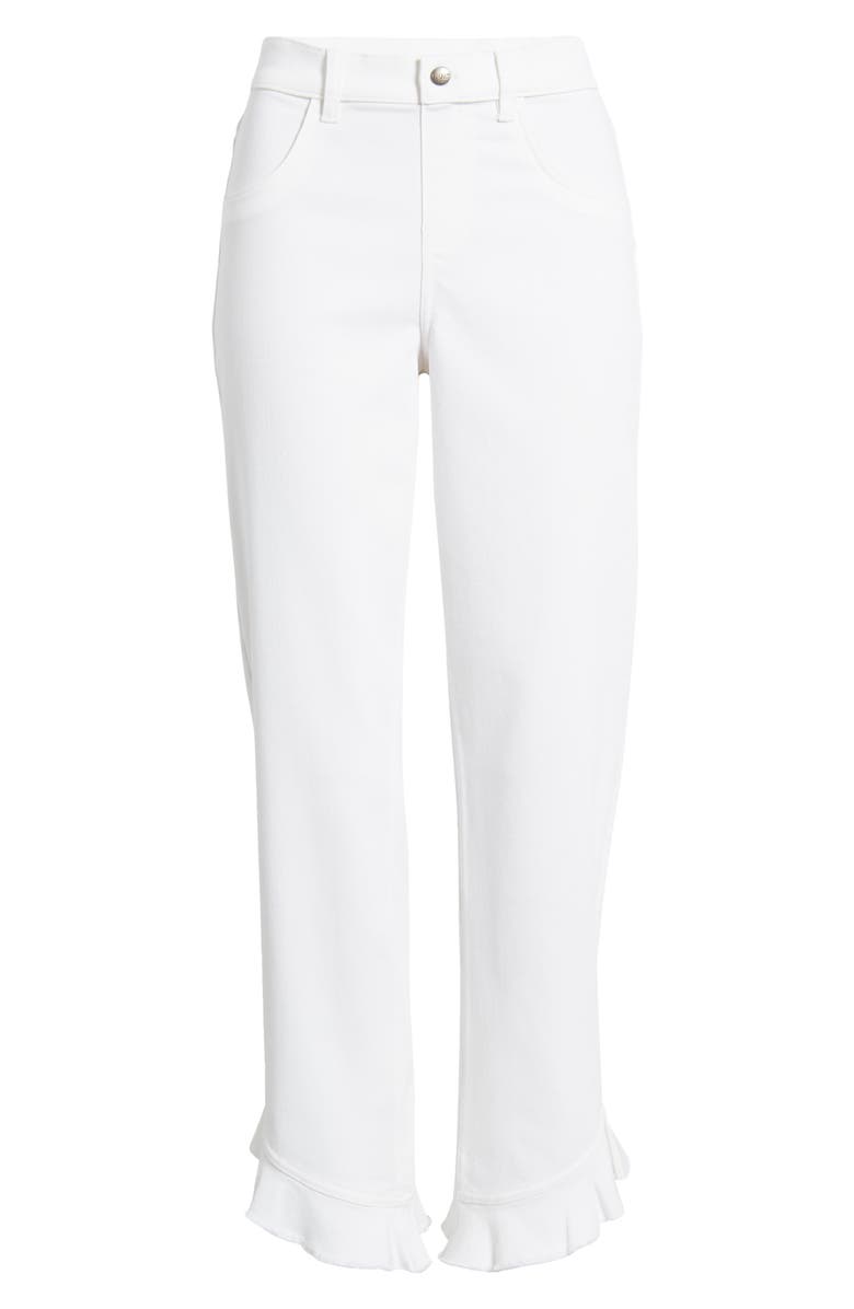 Hue Ruffle Denim Skimmer Leggings, Alternate, color,