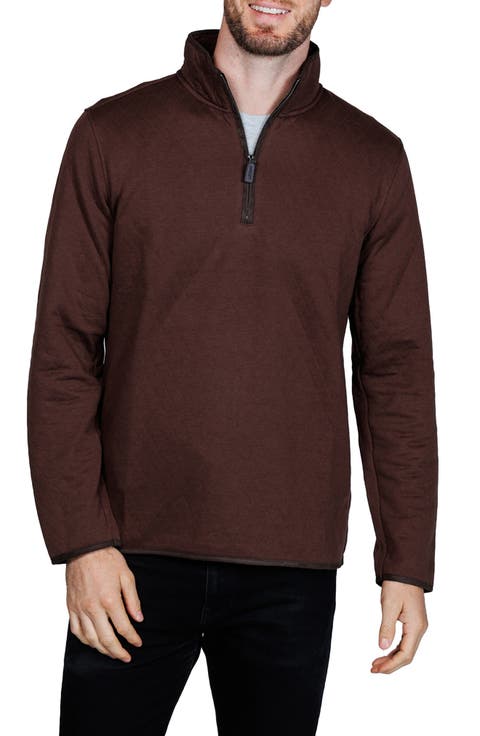Quilted Quarter Zip Pullover