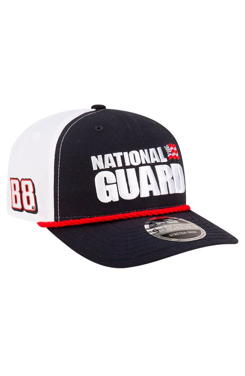 New Era Men's New Era Black/White Dale Earnhardt Jr. National Guard 9SEVENTY Stretch-Snap Hat, Alternate, color, Black