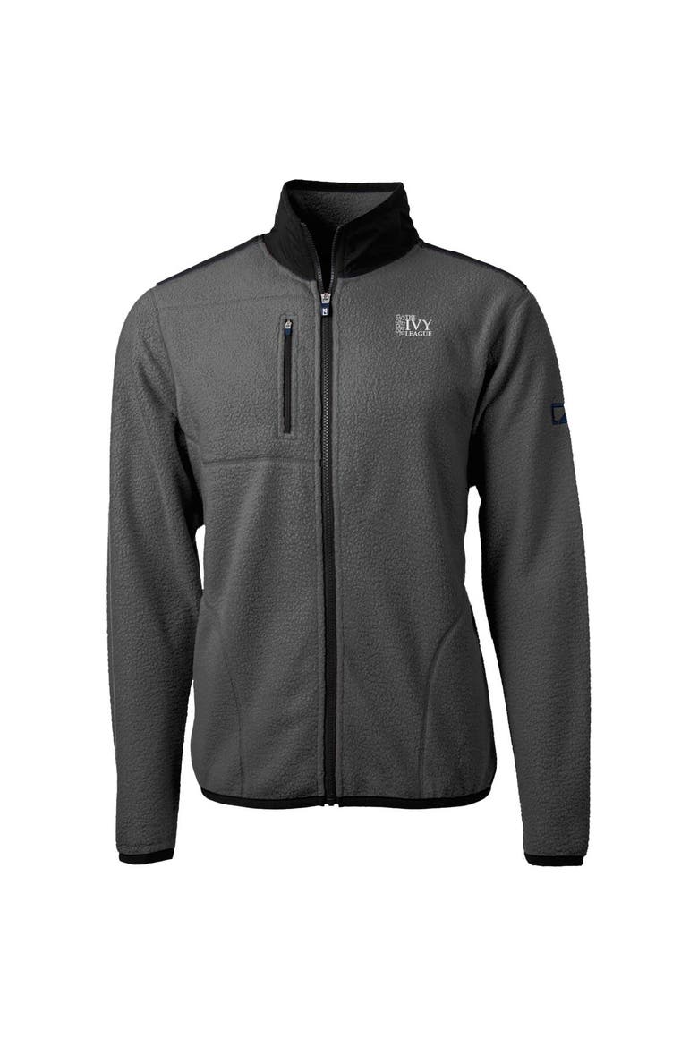 Men's Cutter & Buck  Gray Ivy League Cascade Eco Sherpa Fleece Full-Zip Jacket, Alternate, color, Gray