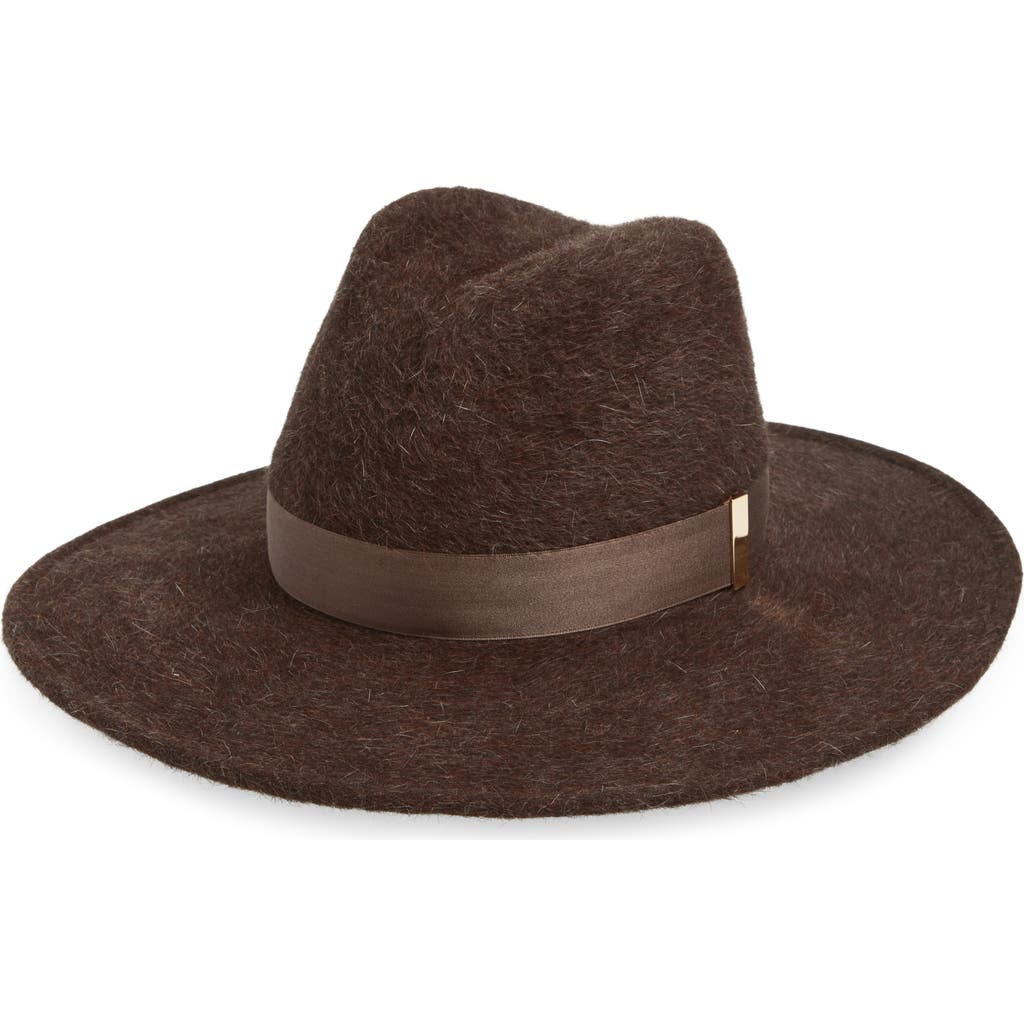 Gigi Burris Millinery Jeanne Velour Felt Fedora In Brown