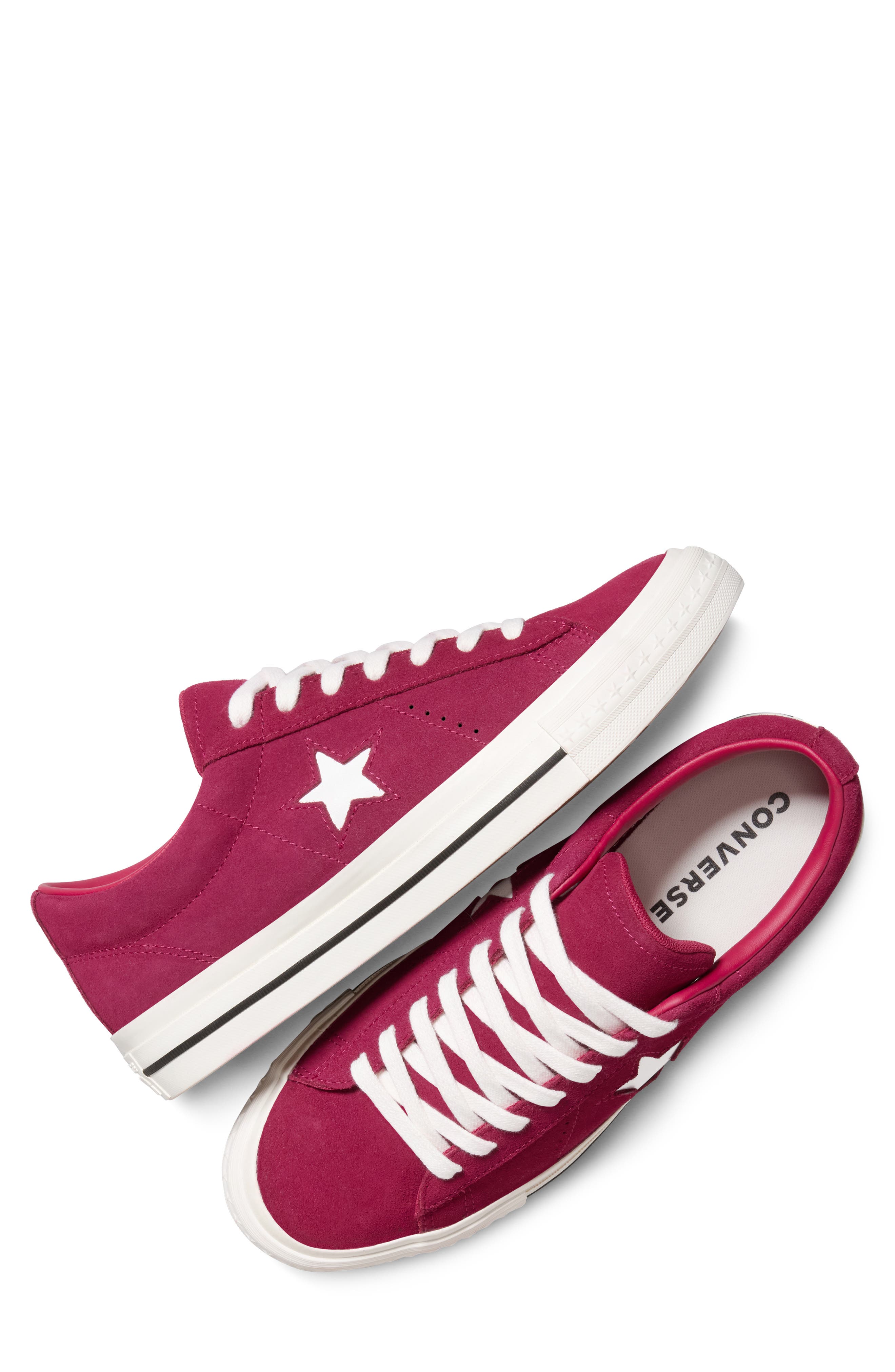 Converse One Star 95 Sneaker, Alternate, color, Sporty Berry/ Black