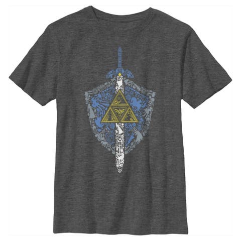 Boy's Nintendo Legend of Zelda Hidden Pattern  Graphic T-Shirt