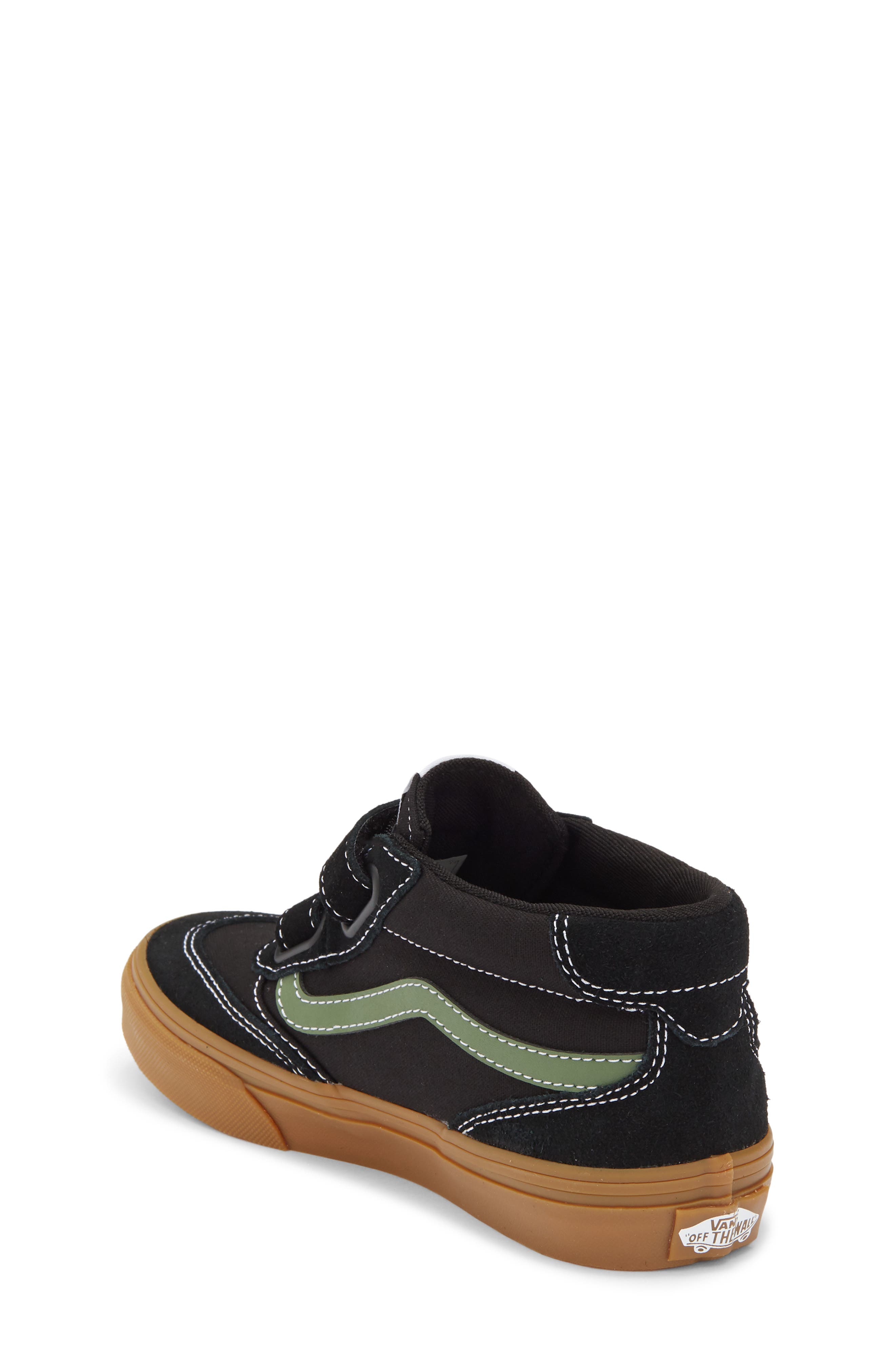 Vans Kids' Brooklyn Mid Sneaker, Alternate, color, Black/Green
