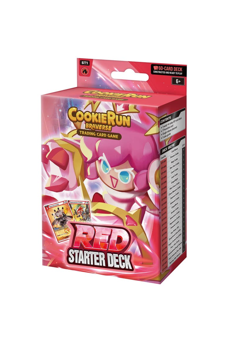 CookieRun Braverse Trading Card Game, Starter Deck Red, Aggressive Game Play, Alternate, color, Multicolored