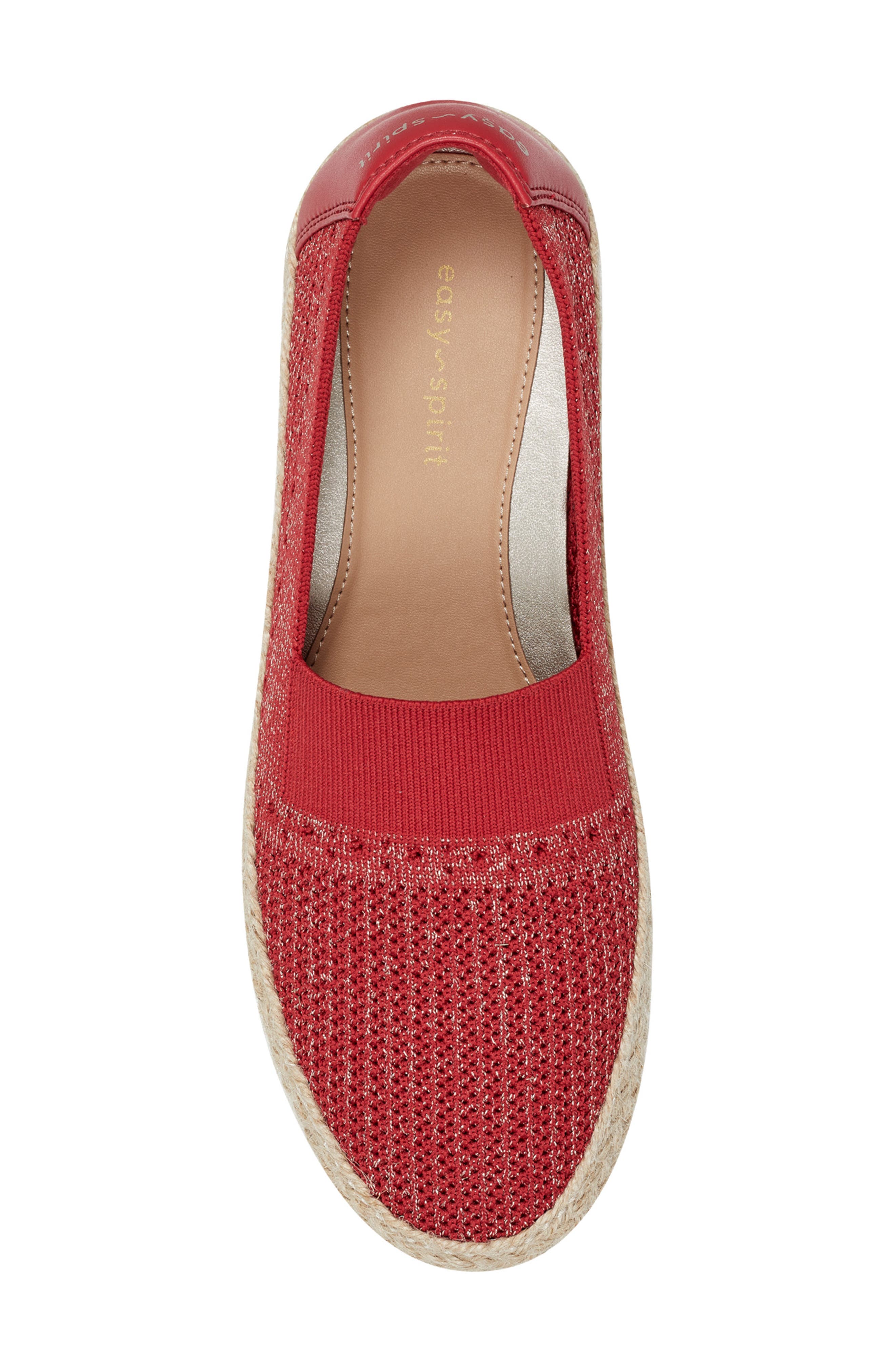 Hassie Espadrille Flat, Alternate, color, RED