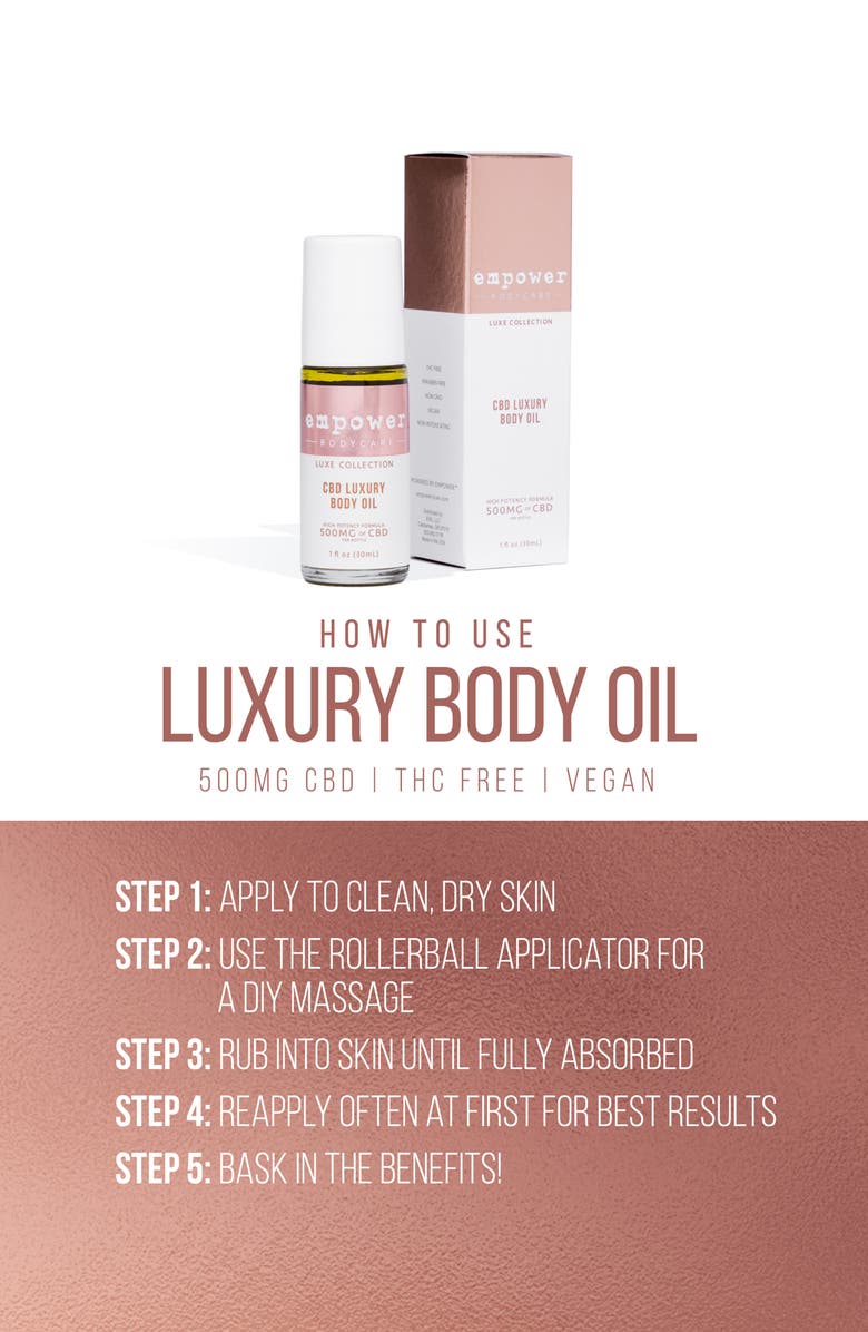 Empower CBD Luxury Body Oil, Alternate, color, 