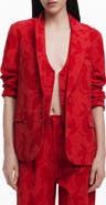 Desigual Floral Jacquard Shawl Collar Blazer