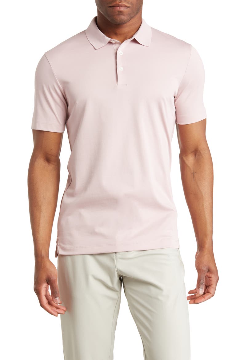Short Sleeve Polo, Main, color, VIOLA