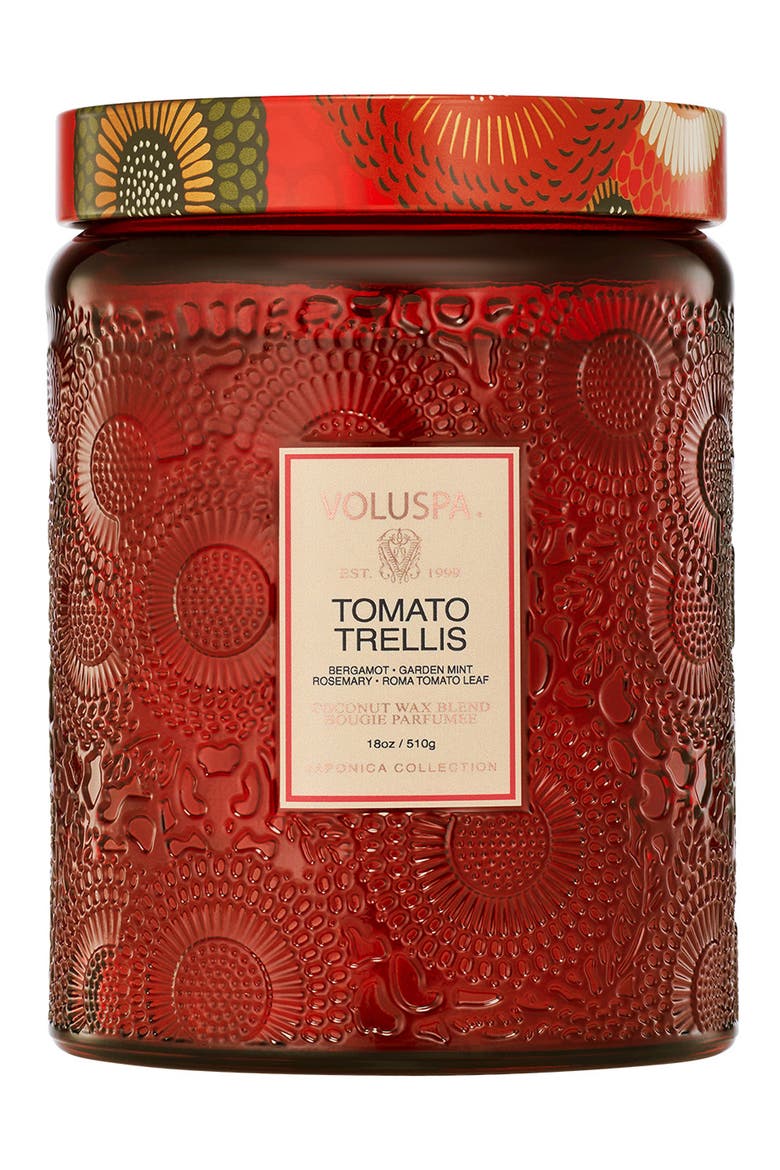 Tomato Trellis Large Jar Candle, Alternate, color, TOMATO TRELLIS