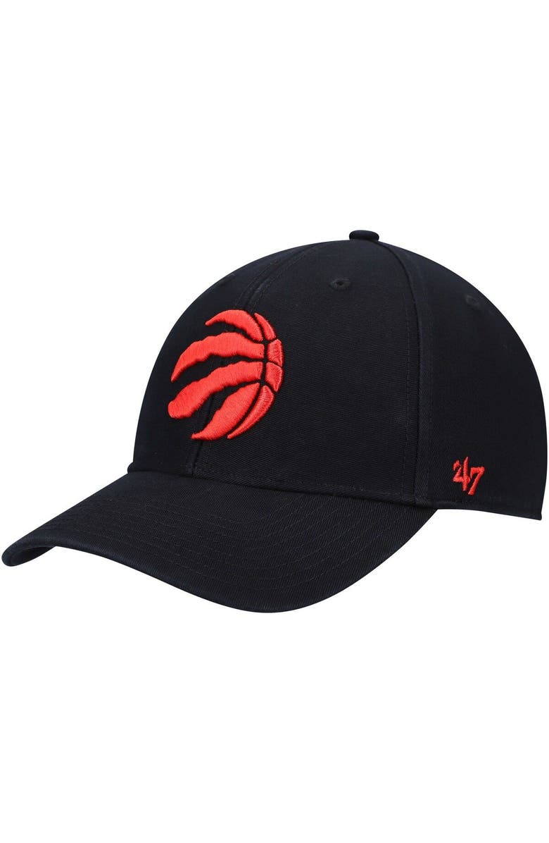 '47 Men's '47 Black Toronto Raptors MVP Legend Adjustable Hat, Main, color,
