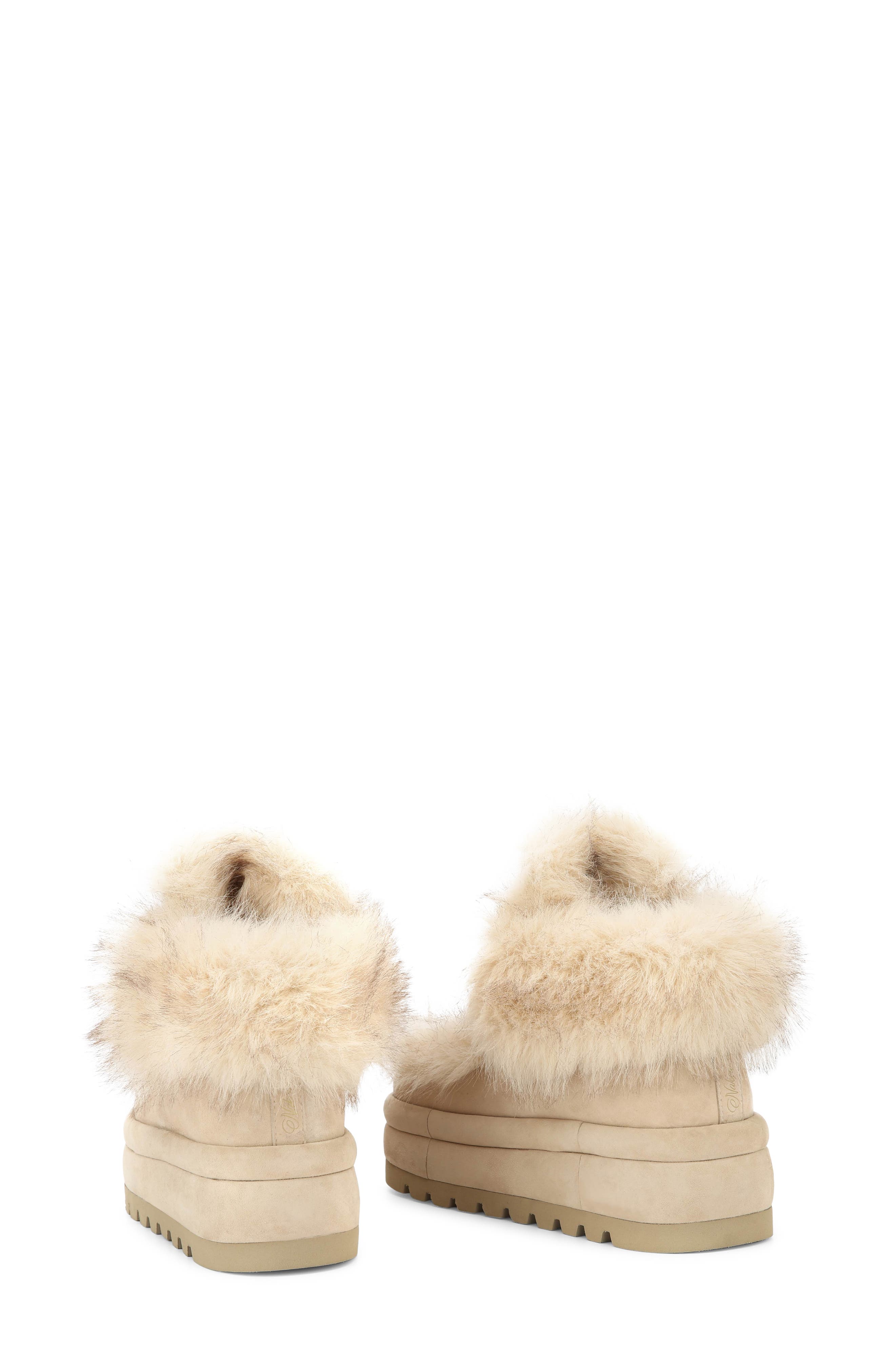 Bambi Black Suede/Shearling, Alternate, color, ICE-FAUX FUR/SUEDE