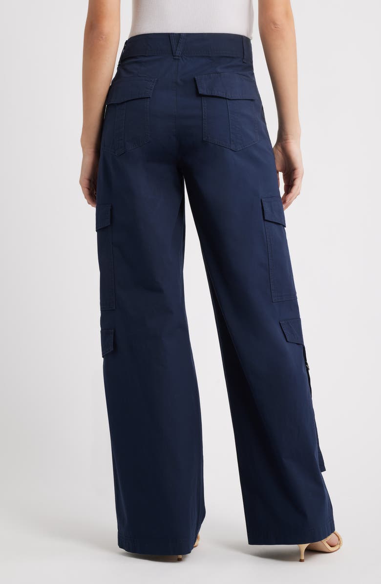 Wit & Wisdom 'Ab'Solution High Waist Cotton Blend Cargo Pants, Alternate, color, Navy