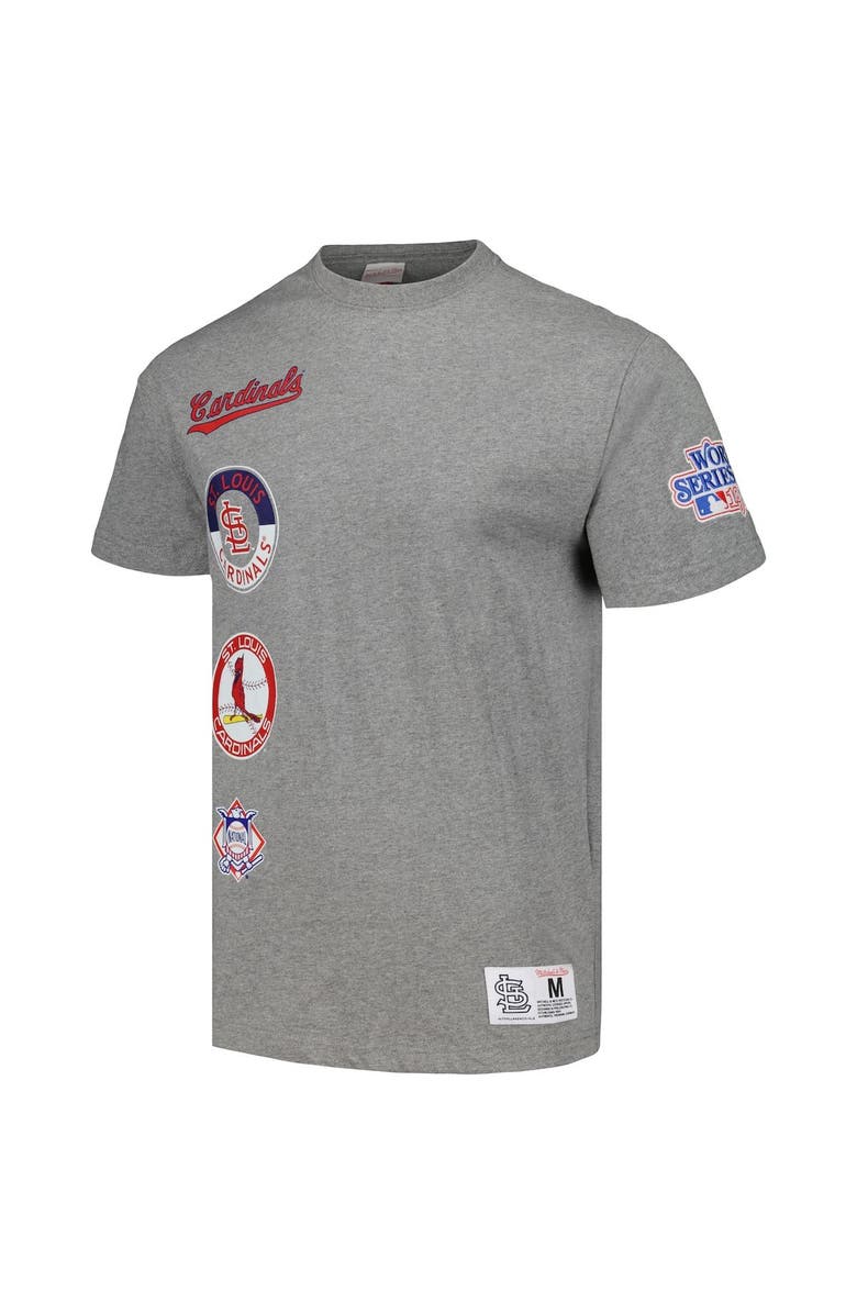 Mitchell & Ness Men's Mitchell & Ness Heather Gray St. Louis Cardinals Cooperstown Collection City Collection T-Shirt, Alternate, color,