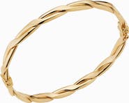 Oradina 14K Yellow Gold Amore Bangle