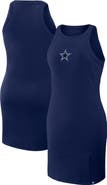 FANATICS Women's Fanatics Navy Dallas Cowboys Push Beyond Tri-Blend Ribbed Sleeveless Dress