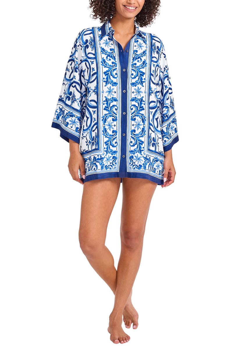 Tommy Bahama Terrazzo Tile Cover-Up Tunic, Main, color, 