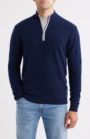 johnnie-O Niccolo Cashmere Quarter Zip Sweater