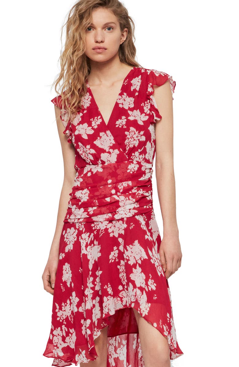 AllSaints Caris Lea Handkerchief Hem Dress, Alternate, color, 