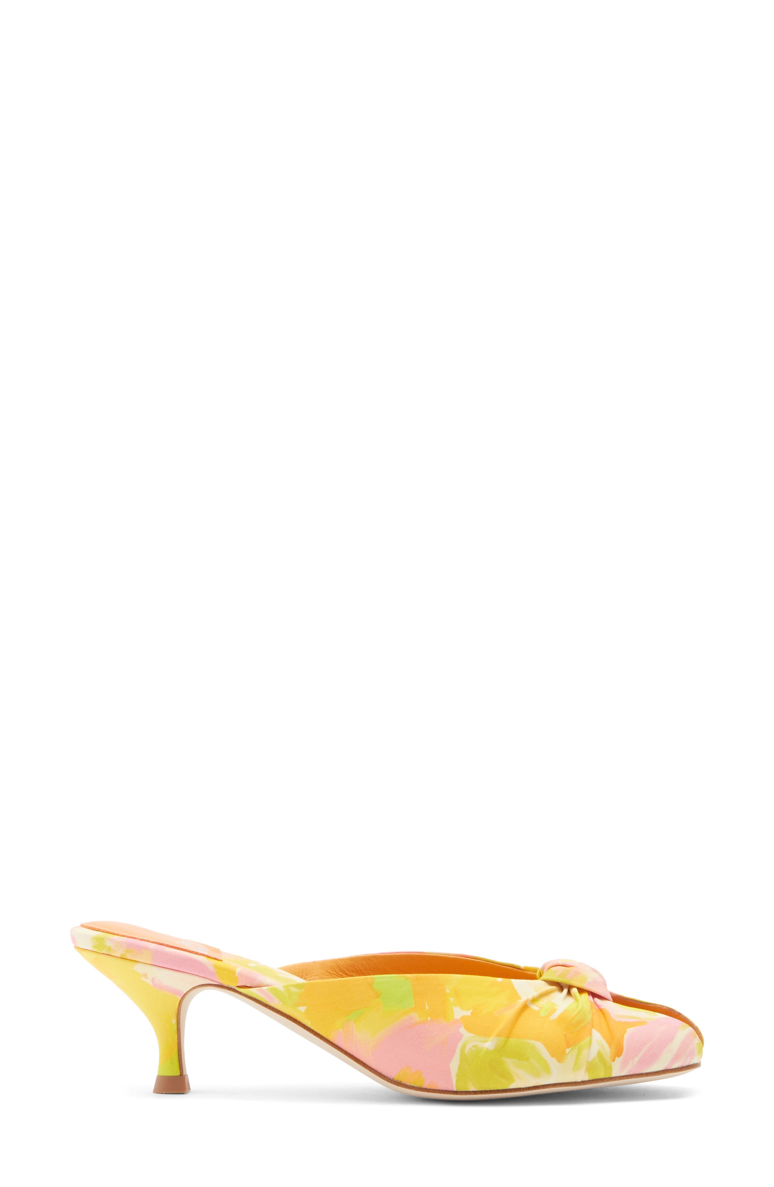 Jeffrey Campbell Twista Kitten Heel Sandal, Alternate, color, Orange Multi Floral