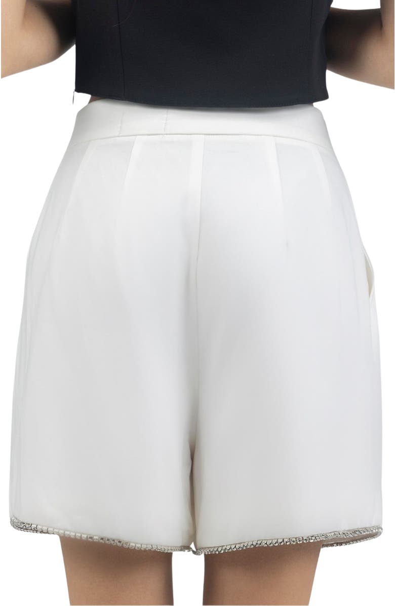 AKALIA Melissa Rhinestone Oversized Shorts, Alternate, color, 