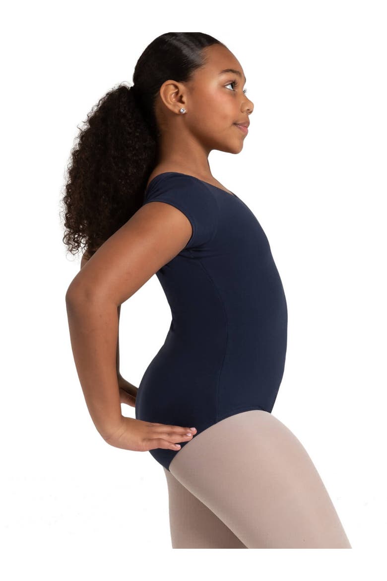 Short Sleeve Leotard, Alternate, color, navy blue