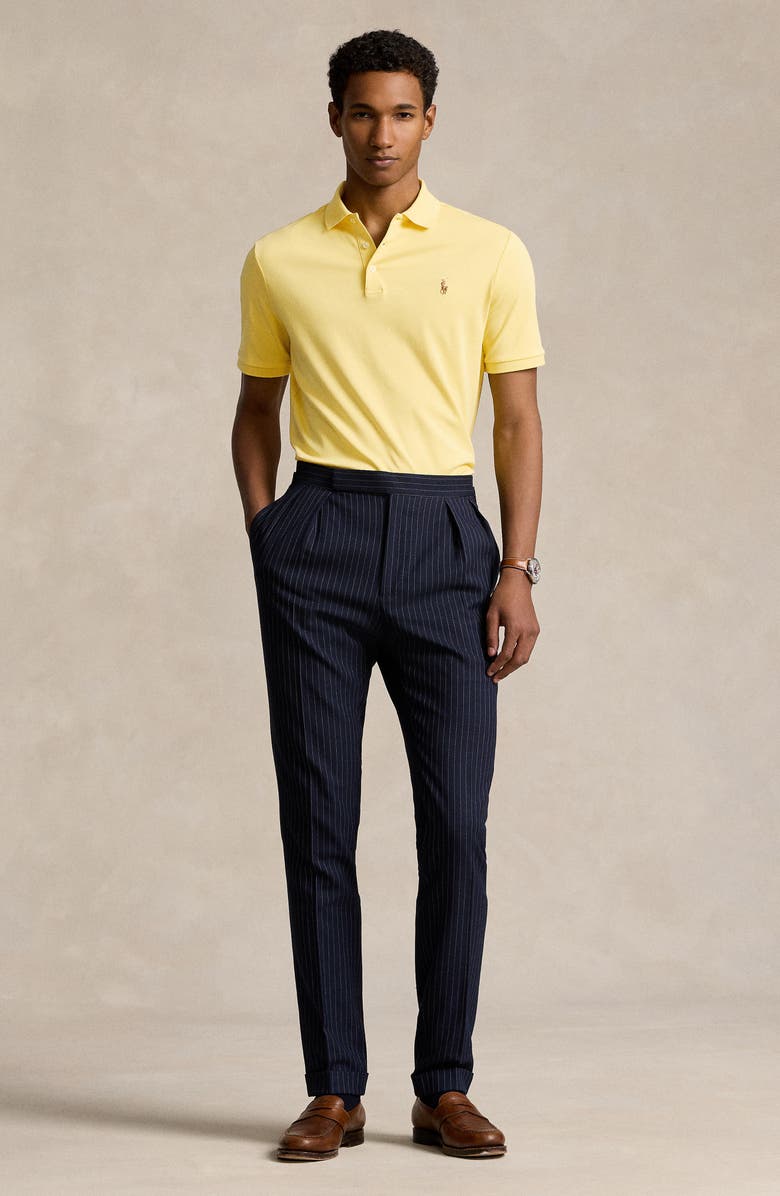 Polo Ralph Lauren Classic Fit Solid Yellow Cotton Jersey Polo, Alternate, color, 