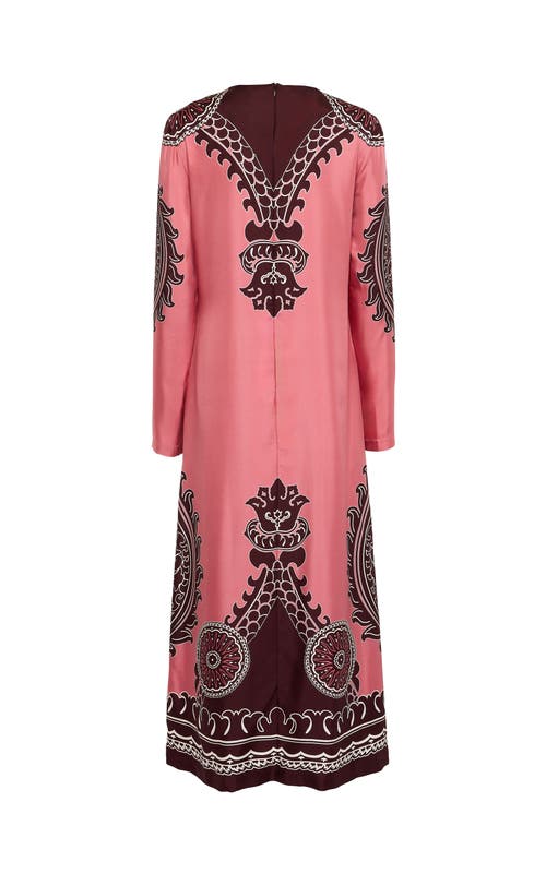 La Doublej Long Sleeve Swing Dress In Brown