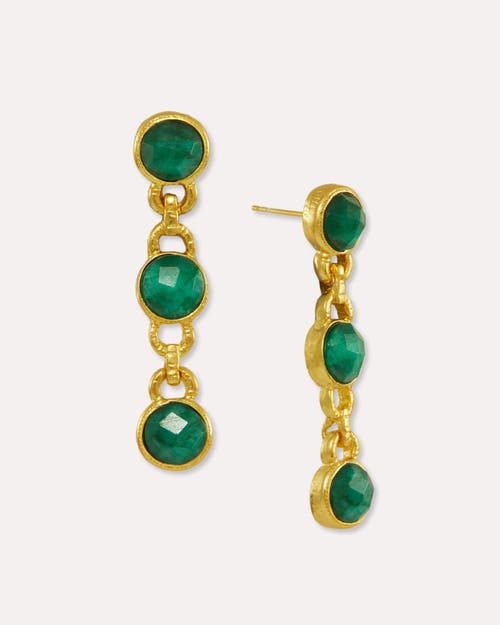 Ottoman Hands Ela Drop Earrings In Green