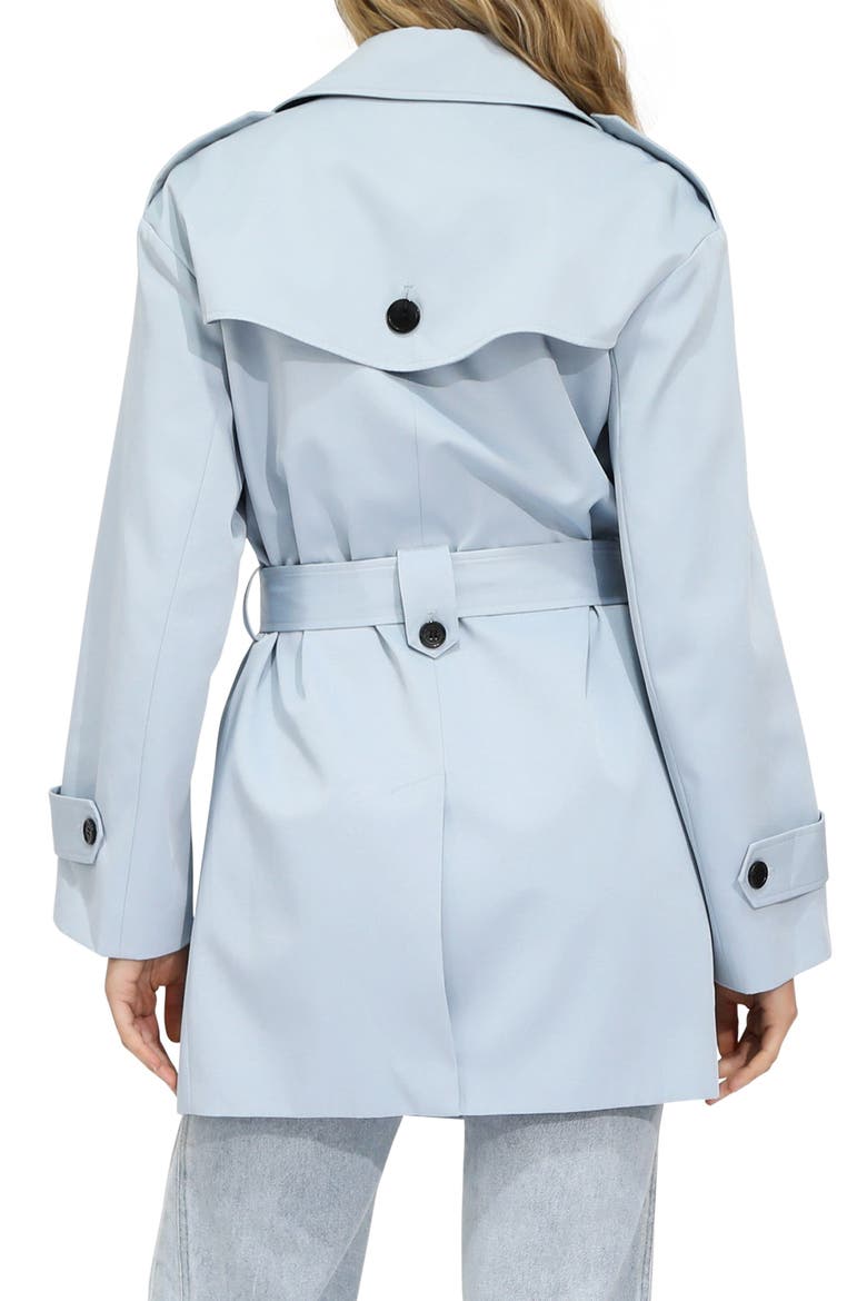 Whispers of Verona Trench Coat, Alternate, color, SKY BLUE